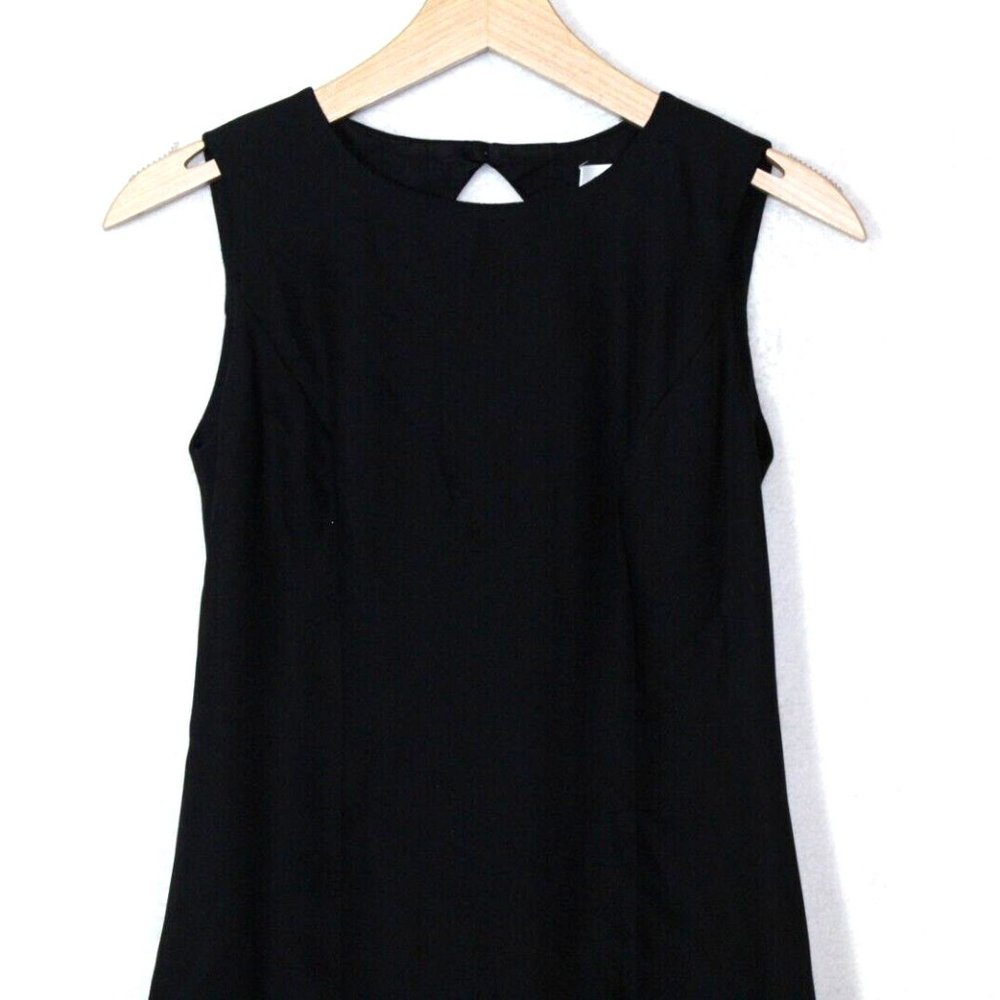 Vintage 90s Petite Sophisticate black sheath mini dress - Picture 3 of 11